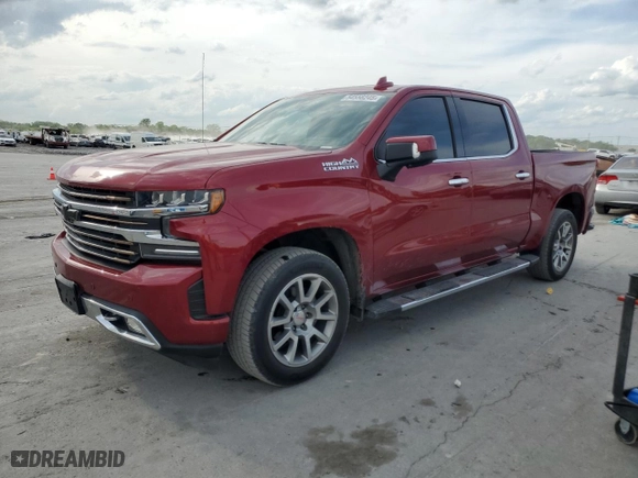 2019 Chevrolet Silverado 1500 High Country with VIN 3GCPWFED8KG257983, listed as a Copart auction lot 54558245 with 99,395 mi miles and Clean Title. Bid and sale history available at carsss.com. Image 1.