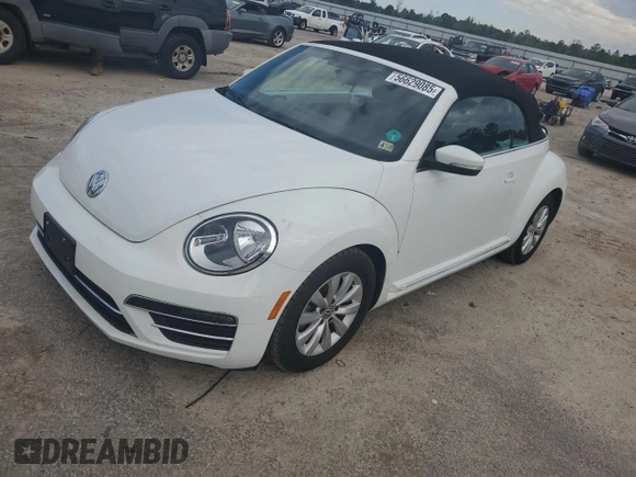 2018 Volkswagen Beetle S with VIN 3VW5DAATXJM514636, listed as a Copart auction lot 56629085 with 84,983 mi miles and Salvage title. Bid and sale history available at DreamBid. Image 1.