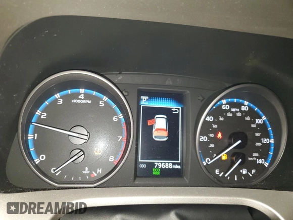 2017 Toyota RAV4 LE with VIN 2T3BFREV1HW574145, listed as a Copart auction lot 53735635 with 79,688 mi miles and Salvage Title. Bid and sale history available at DreamBid. Image 9.