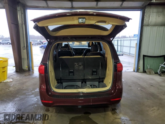 2016 Kia Sedona SX with VIN KNDMC5C1XG6184283, listed as a Copart auction lot 47830095 with 109,445 mi miles and Salvage Title. Bid and sale history available at carsss.com. Image 6.