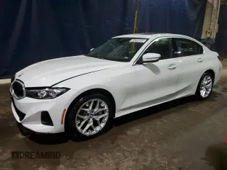 2025 BMW 3 Series 330i xDrive with VIN 3MW89CW01S8F06766, listed as a Copart auction lot 45226055 with 7,422 mi miles and Clean Title. Bid and sale history available at carsss.com. Image 1.