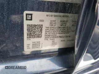 2021 Chevrolet Silverado 1500 RST with VIN 1GCUYEED7MZ273974, listed as a Copart auction lot 81060014 with 102,210 mi miles and Salvage Title. Bid and sale history available at carsss.com. Image 14.