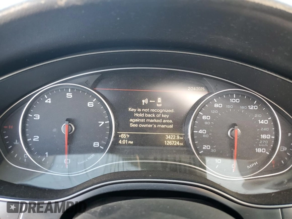 2015 Audi A6 Prestige with VIN WAUHGAFC4FN041391, listed as a Copart auction lot 45207025 with 126,724 mi miles and Salvage title. Bid and sale history available at DreamBid. Image 9.