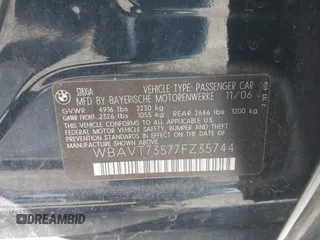 2007 BMW 3 Series 328xi с VIN WBAVT73577FZ35744, выставлен на аукционе IAAI как лот 41945740 с пробегом 158 884 миль миль и . История ставок и продаж доступна на DreamBid. Изображение 9.