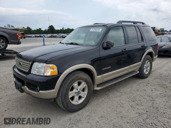 2005 Ford Explorer Eddie Bauer z VIN 1FMDU64K85UA36518, wystawiony jako Copart lot #57399285 z przebiegiem 132 178 mil mil oraz Szkoda całkowita • Salvage title. Historia ofert i sprzedaży dostępna na DreamBid. Obrazek 1.