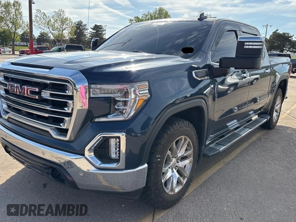 2021 GMC Sierra 1500 SLT z VIN 3GTU9DED1MG116187, wystawiony jako Copart lot #53917655 z przebiegiem 114 574 mil mil oraz Czysty tytuł • Clean title. Historia ofert i sprzedaży dostępna na DreamBid. Obrazek 2.