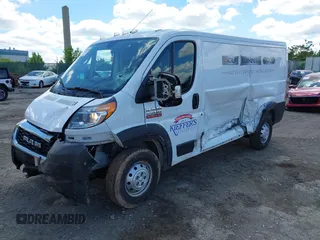 2021 Ram ProMaster Cargo z VIN 3C6LRVVG4ME529686, wystawiony jako IAAI lot #42216599 z przebiegiem 74 985 mil mil oraz . Historia ofert i sprzedaży dostępna na DreamBid. Obrazek 2.