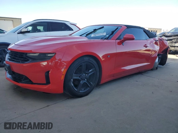 2019 Chevrolet Camaro 1LT with VIN 1G1FB3DX0K0125363, listed as a Copart auction lot 47320905 with 0 mi miles and Clean Title. Bid and sale history available at carsss.com. Image 1.