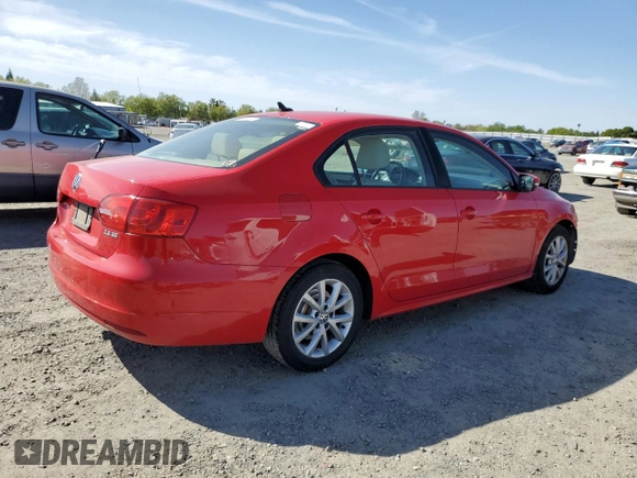 2012 Volkswagen Jetta Sedan SE w/Convenience with VIN 3VWDX7AJ4CM301172, listed as a Copart auction lot 51834535 with 164,211 mi miles and Salvage Title. Bid and sale history available at carsss.com. Image 3.