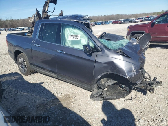 2018 Honda Ridgeline RTL-E with VIN 5FPYK3F70JB012629, listed as a Copart auction lot 47241585 with Not provided miles and Non repairable. Bid and sale history available at DreamBid. Image 4.