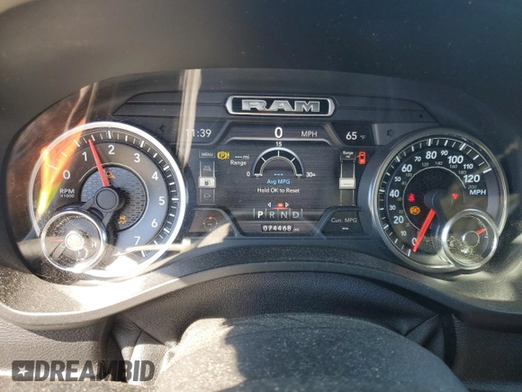 2019 Ram 1500 Big Horn with VIN 1C6SRFFT8KN697739, listed as a Copart auction lot 50511585 with 74,468 mi miles and Salvage title. Bid and sale history available at DreamBid. Image 18.
