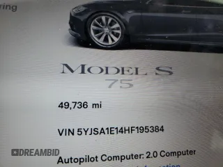 2017 Tesla Model S 60 with VIN 5YJSA1E14HF195384, listed as a Copart auction lot 78435364 with 49,736 mi miles and Salvage title. Bid and sale history available at DreamBid. Image 9.