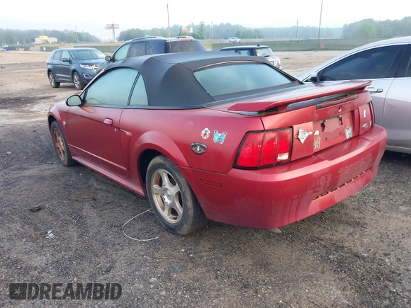 2004 Ford Mustang Deluxe with VIN 1FAFP44604F212319, listed as a IAAI auction lot 42100591 with 191,992 mi miles. Bid and sale history available at carsss.com. Image 3.