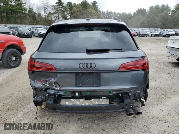 2023 Audi SQ5 Premium Plus with VIN WA1B4AFY4P2165851, listed as a Copart auction lot 50866934 with 20,514 mi miles and . Bid and sale history available at DreamBid. Image 6.