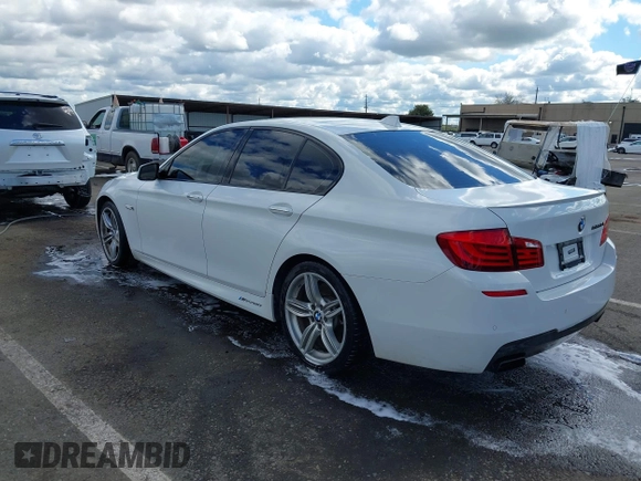 2013 BMW 5 Series 550i with VIN WBAFR9C55DDX79824, listed as a IAAI auction lot 41703036 with 107,166 mi miles and . Bid and sale history available at carsss.com. Image 3.