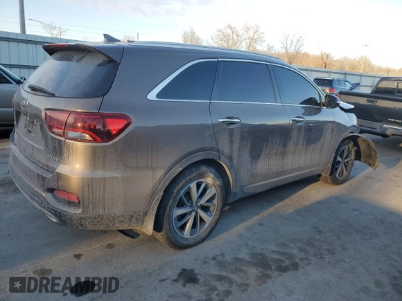 2019 Kia Sorento EX with VIN 5XYPH4A57KG554822, listed as a Copart auction lot 88598805 with 82,380 mi miles and Salvage Title. Bid and sale history available at DreamBid. Image 3.