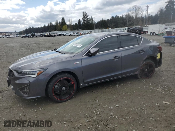 2020 Acura ILX w/Premium/A-SPEC Pkg with VIN 19UDE2F81LA003713, listed as a Copart auction lot 52023315 with 47,893 mi miles and Salvage Title. Bid and sale history available at carsss.com. Image 1.