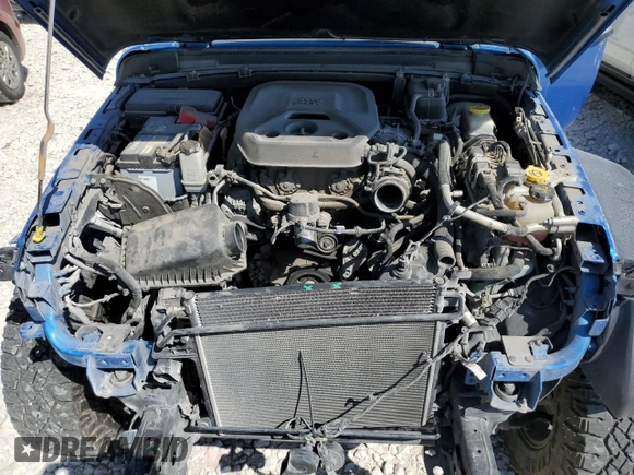 2021 Jeep Wrangler Unlimited Sport S with VIN 1C4HJXDN8MW856373, listed as a Copart auction lot 48257225 with 107,998 mi miles and Salvage Title. Bid and sale history available at carsss.com. Image 12.