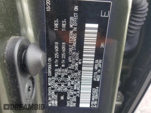 2021 Lexus NX 300h z VIN JTJGJRDZ0M2151890, wystawiony jako Copart lot #54759355 z przebiegiem 49 971 mil mil oraz Szkoda całkowita • Salvage title. Historia ofert i sprzedaży dostępna na DreamBid. Obrazek 13.