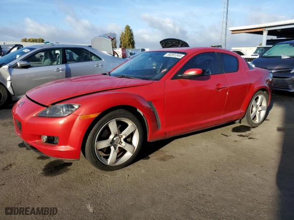 2004 Mazda RX-8 with VIN JM1FE173340103274, listed as a Copart auction lot 80391344 with 0 mi miles and Salvage Title. Bid and sale history available at carsss.com. Image 1.