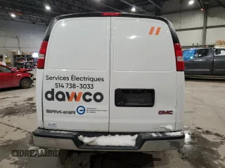2019 GMC Savana Cargo Van with VIN 1GTW7AFP8K1173018, listed as a Copart auction lot 89339605 with 0 mi miles and Salvage Title. Bid and sale history available at carsss.com. Image 6.
