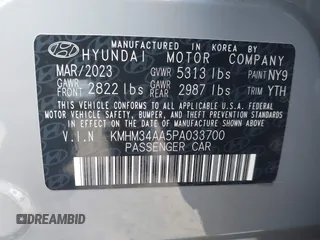 2023 Hyundai Ioniq 6 SEL z VIN KMHM34AA5PA033700, wystawiony jako IAAI lot #41954862 z przebiegiem 16 304 mil mil oraz . Historia ofert i sprzedaży dostępna na DreamBid. Obrazek 9.