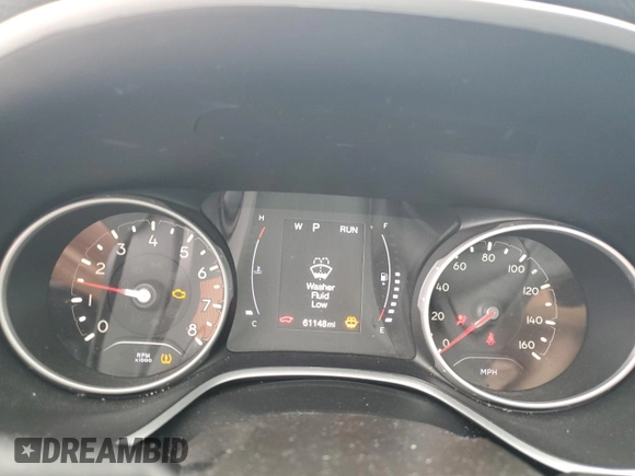 2020 Jeep Compass Sport with VIN 3C4NJDABXLT196966, listed as a Copart auction lot 61240865 with 61,148 mi miles and Salvage title. Bid and sale history available at DreamBid. Image 9.