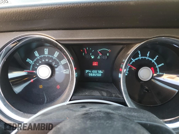 2010 Ford Mustang V6 с VIN 1ZVBP8AN1A5134532, выставлен на аукционе Copart как лот 48595635 с пробегом 96 820 миль миль и Списание • Salvage title. История ставок и продаж доступна на DreamBid. Изображение 9.