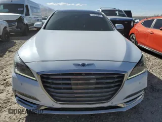 2018 Genesis G80 5.0L Ultimate with VIN KMHGN4JFXJU228703, listed as a Copart auction lot 49470565 with 95,585 mi miles and Salvage Title. Bid and sale history available at carsss.com. Image 5.