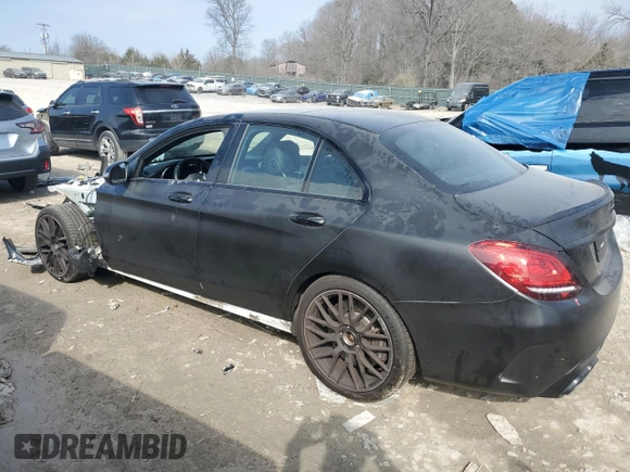 2020 Mercedes-Benz C 63 AMG with VIN 55SWF8GBXLU330652, listed as a Copart auction lot 43168595 with Not provided miles and Salvage title. Bid and sale history available at DreamBid. Image 2.