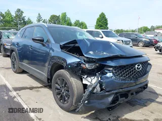 2025 Mazda CX-50 2.5 S Preferred Package with VIN 7MMVABBM1SN346708, listed as a IAAI auction lot 42174230 with 5,650 mi miles. Bid and sale history available at carsss.com. Image 1.