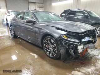2022 Genesis G70 3.3T with VIN KMTG54TE7NU084124, listed as a Copart auction lot 50022085 with 22,338 mi miles and Salvage Title. Bid and sale history available at carsss.com. Image 4.
