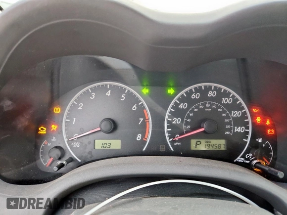 2010 Toyota Corolla with VIN 1NXBU4EE0AZ204604, listed as a Copart auction lot 63531145 with 194,587 mi miles and Salvage title. Bid and sale history available at DreamBid. Image 9.