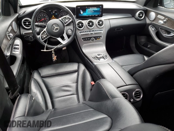 2019 Mercedes-Benz C 300 with VIN WDDWF8EB3KR505178, listed as a Copart auction lot 43122465 with 76,570 mi miles and Salvage title. Bid and sale history available at DreamBid. Image 8.