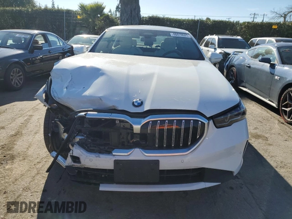 2024 BMW 5 Series 530i with VIN WBA43FJ07RCP91470, listed as a Copart auction lot 46079525 with 0 mi miles and Salvage Title. Bid and sale history available at carsss.com. Image 5.