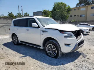 2021 Nissan Armada SV with VIN JN8AY2AD1M9660144, listed as a Copart auction lot 49382575 with 47,257 mi miles and Non Repairable. Bid and sale history available at carsss.com. Image 4.