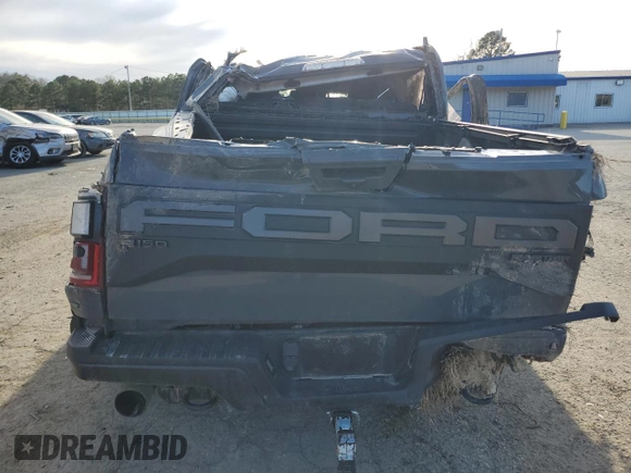 2020 Ford F-150 Raptor with VIN 1FTFW1RG5LFA08708, listed as a Copart auction lot 47223985 with 107,683 mi miles and Salvage Title. Bid and sale history available at carsss.com. Image 6.