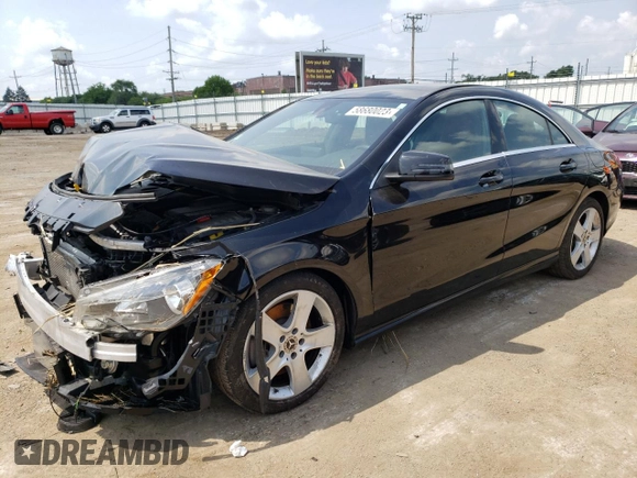 2018 Mercedes-Benz CLA 250 with VIN WDDSJ4GB7JN590910, listed as a Copart auction lot 58680023 with 61,071 mi miles and . Bid and sale history available at DreamBid. Image 1.