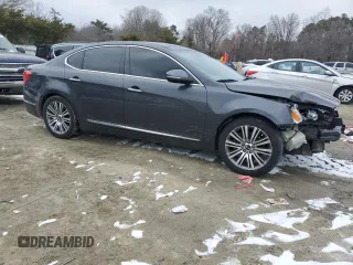 2016 Kia Cadenza Premium with VIN KNALN4D76G5217947, listed as a Copart auction lot 46109295 with 105,842 mi miles and Salvage Title. Bid and sale history available at carsss.com. Image 4.