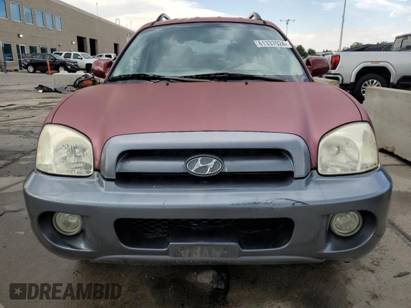 2005 Hyundai Santa Fe GLS with VIN KM8SC73DX5U878943, listed as a Copart auction lot 61337024 with 127,857 mi miles and Salvage Title. Bid and sale history available at carsss.com. Image 5.