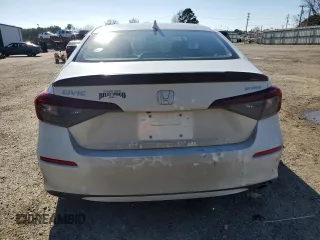 2025 Honda Civic Sedan Sport with VIN 2HGFE2F5XSH519471, listed as a Copart auction lot 45307325 with 6,595 mi miles and Salvage Title. Bid and sale history available at carsss.com. Image 6.