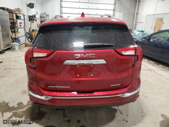 2024 GMC Terrain Denali with VIN 3GKALXEG7RL379125, listed as a Copart auction lot 48083315 with 7,118 mi miles and Salvage Title. Bid and sale history available at carsss.com. Image 6.
