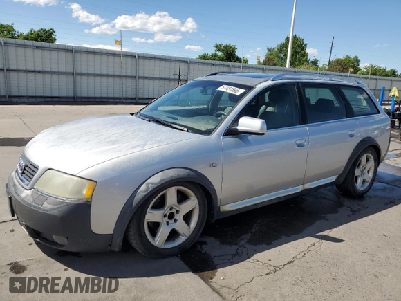 2003 Audi allroad A6 V8 z VIN WA1YD64B43N006004, wystawiony jako Copart lot #57481895 z przebiegiem 240 116 mil mil oraz Szkoda całkowita • Salvage title. Historia ofert i sprzedaży dostępna na DreamBid. Obrazek 1.