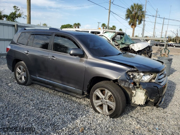 2013 Toyota Highlander Limited with VIN 5TDYK3EH1DS124813, listed as a Copart auction lot 50069895 with 0 mi miles and Salvage Title. Bid and sale history available at carsss.com. Image 4.