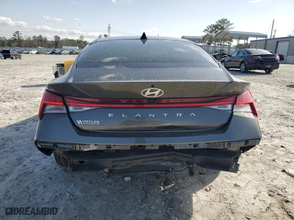 2024 Hyundai Elantra SEL with VIN KMHLS4DG8RU651397, listed as a Copart auction lot 48893855 with 43,884 mi miles and Salvage Title. Bid and sale history available at carsss.com. Image 6.