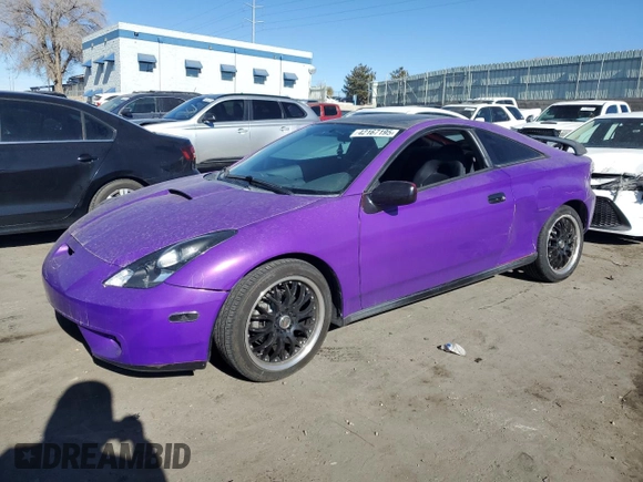 2002 Toyota Celica GTS with VIN JTDDY38T220060052, listed as a Copart auction lot 42167195 with 176,377 mi miles and Salvage Title. Bid and sale history available at carsss.com. Image 1.