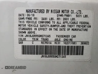 2016 Infiniti QX50 with VIN JN1BJ0RR5GM271245, listed as a Copart auction lot 52496854 with 128,679 mi miles and Salvage Title. Bid and sale history available at carsss.com. Image 13.