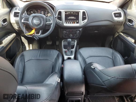 2021 Jeep Compass 80th Anniversary with VIN 3C4NJCEB6MT532733, listed as a Copart auction lot 53128285 with 45,624 mi miles and Salvage Title. Bid and sale history available at carsss.com. Image 8.