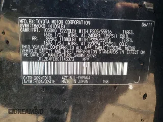 2012 Scion xB with VIN JTLZE4FE8C1143073, listed as a Copart auction lot 63171804 with 144,835 mi miles and Salvage Title. Bid and sale history available at carsss.com. Image 12.