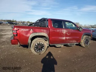 2023 Nissan Frontier PRO-4X with VIN 1N6ED1EK7PN600308, listed as a Copart auction lot 44374825 with 31,408 mi miles and Salvage Title. Bid and sale history available at carsss.com. Image 3.